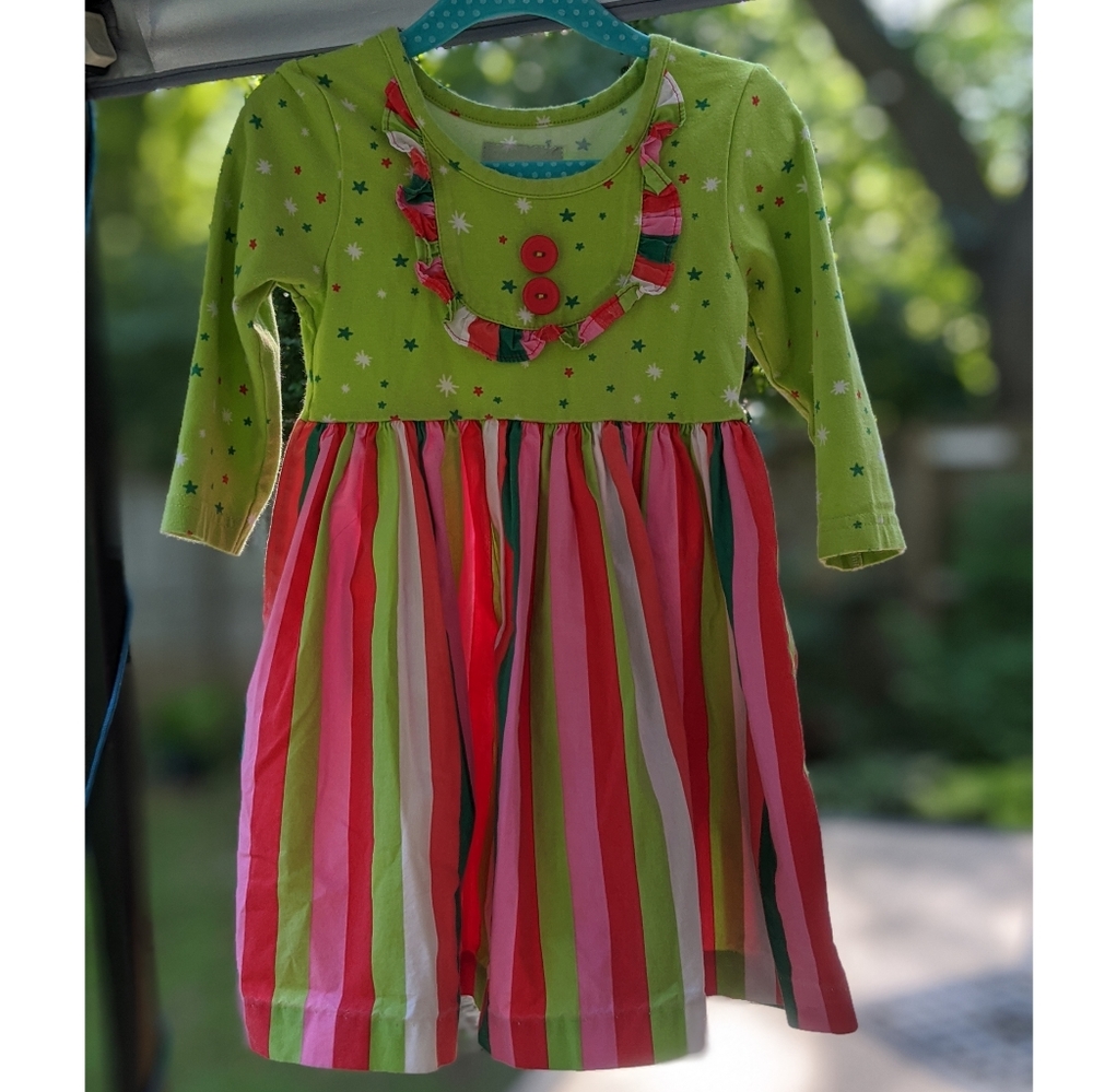 Eleanor Rose Christmas Candy Stripe Dress